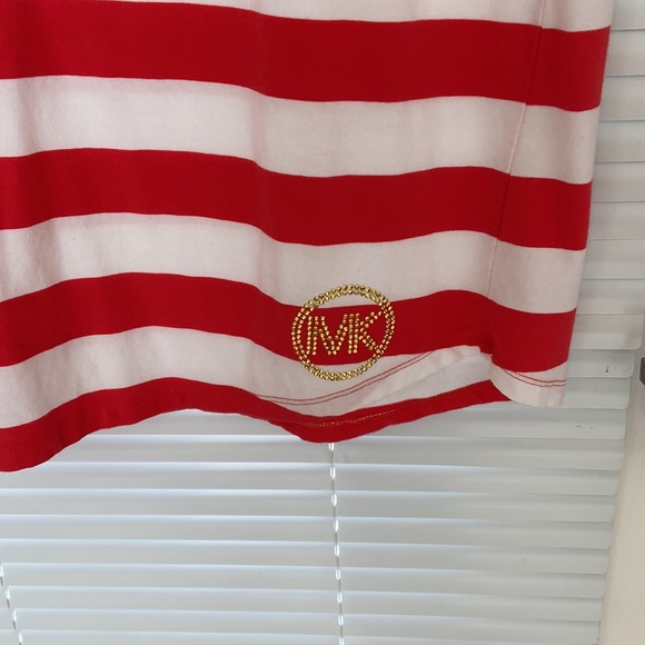 Michael Kors , shirt style, embellished with MK, and MK gold tone zipper. - Picture 2 of 7